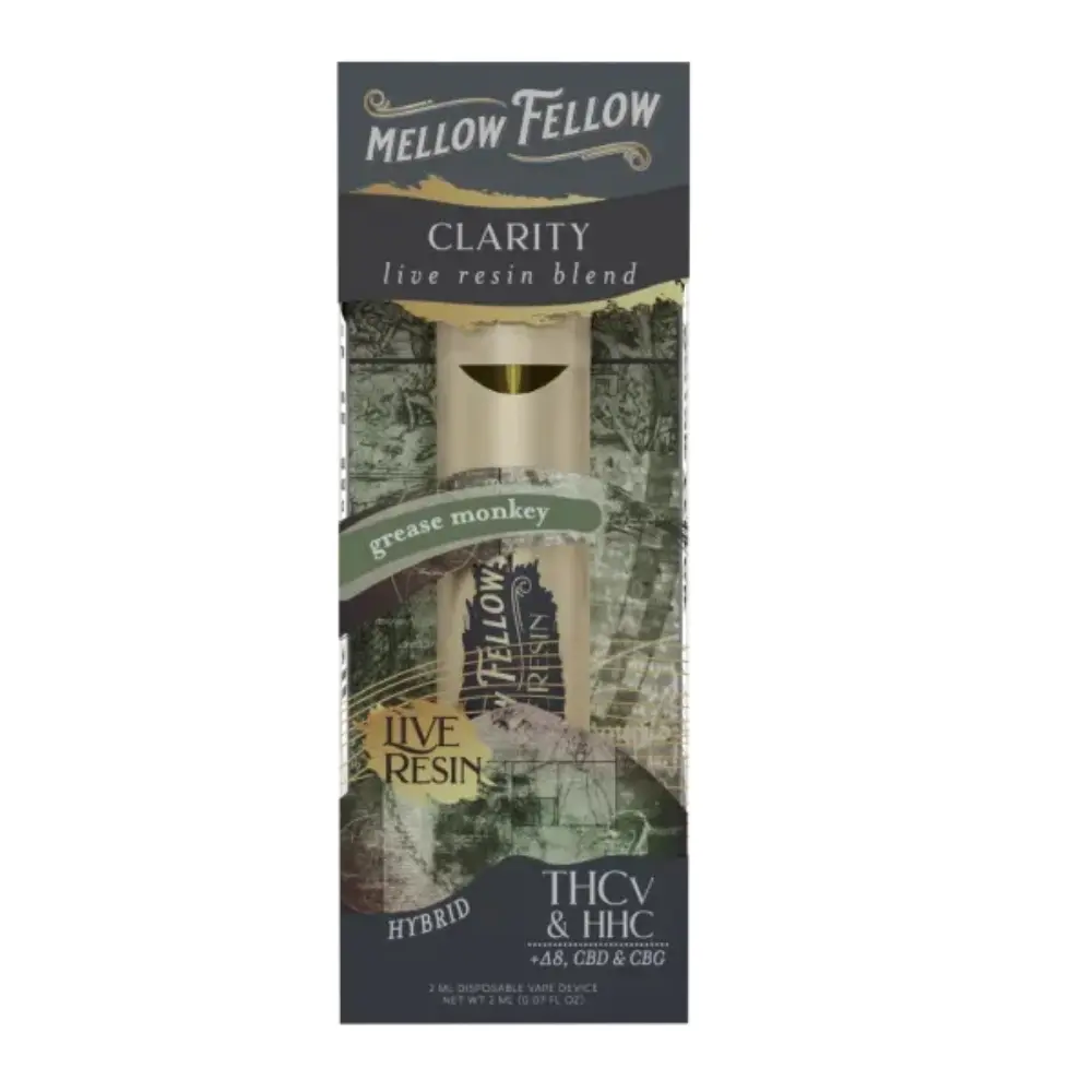 [A-0058-07] Mellow Fellow 2ML Disposable live Resin 6PK a Box (Grease Monkey)