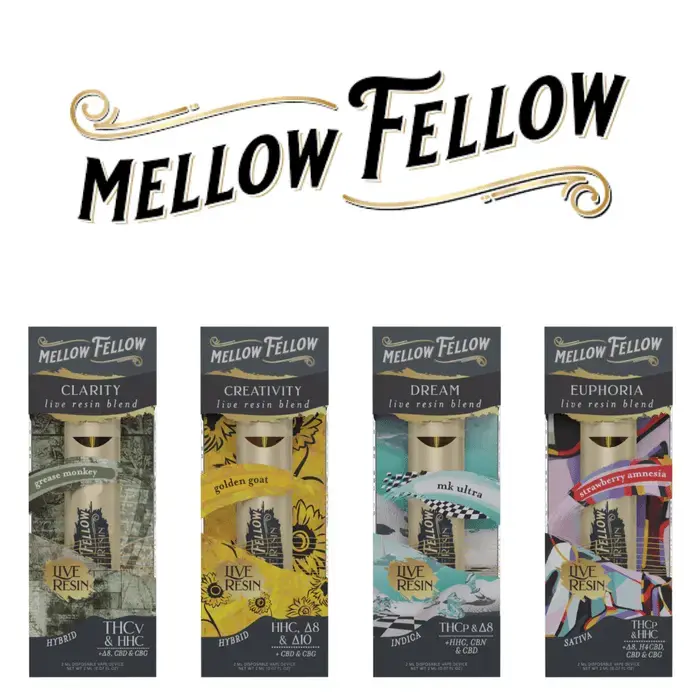 [Q-4321-09] Mellow Fellow 2ML Disposable live resin 6PK a Box (Sour Diesel)