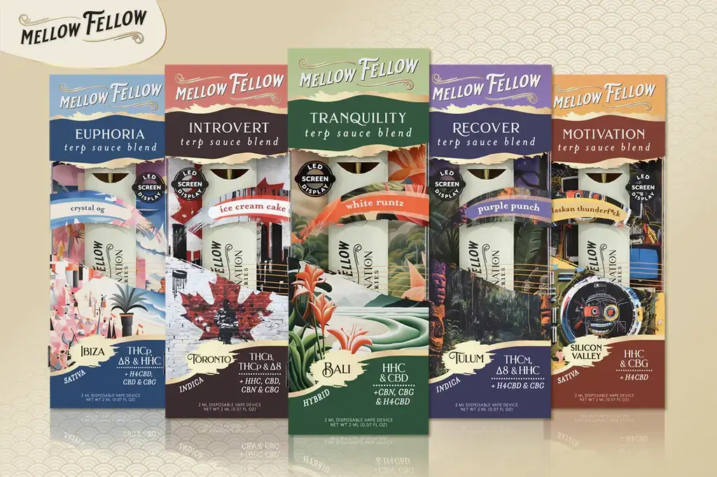 [T-1267-06] MELLOW FELLOW 2ML TERP SAUCE Cartridge 6PK a Box (Orange Cream (Indica))
