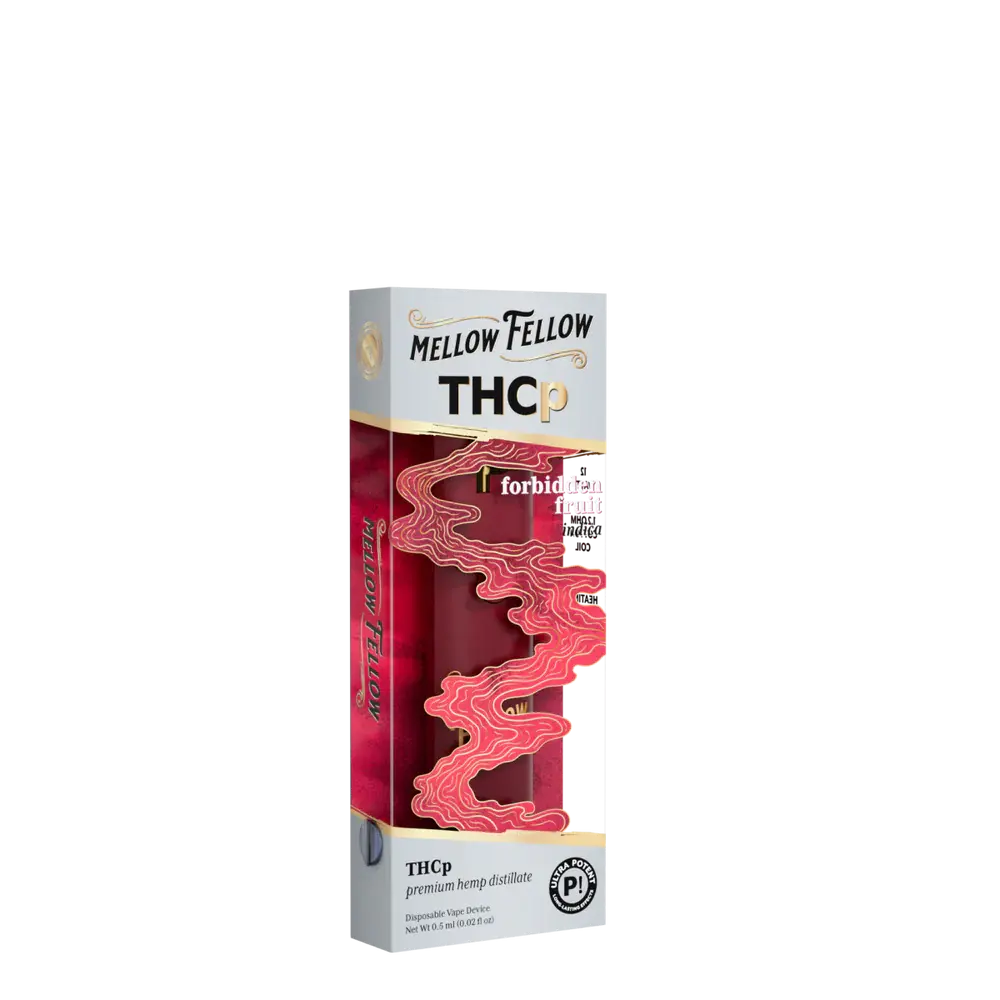 [T-1180-02] MELLOW FELLOW DISPOSABLE 0.5G THCP 6pk Box (Forbidden Fruit (Indica))
