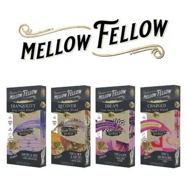[A-0062-01] MELLOW FELLOW LIVE RESIN 4ML DISPOSABLE 6pk Box (Granddaddy Purple)