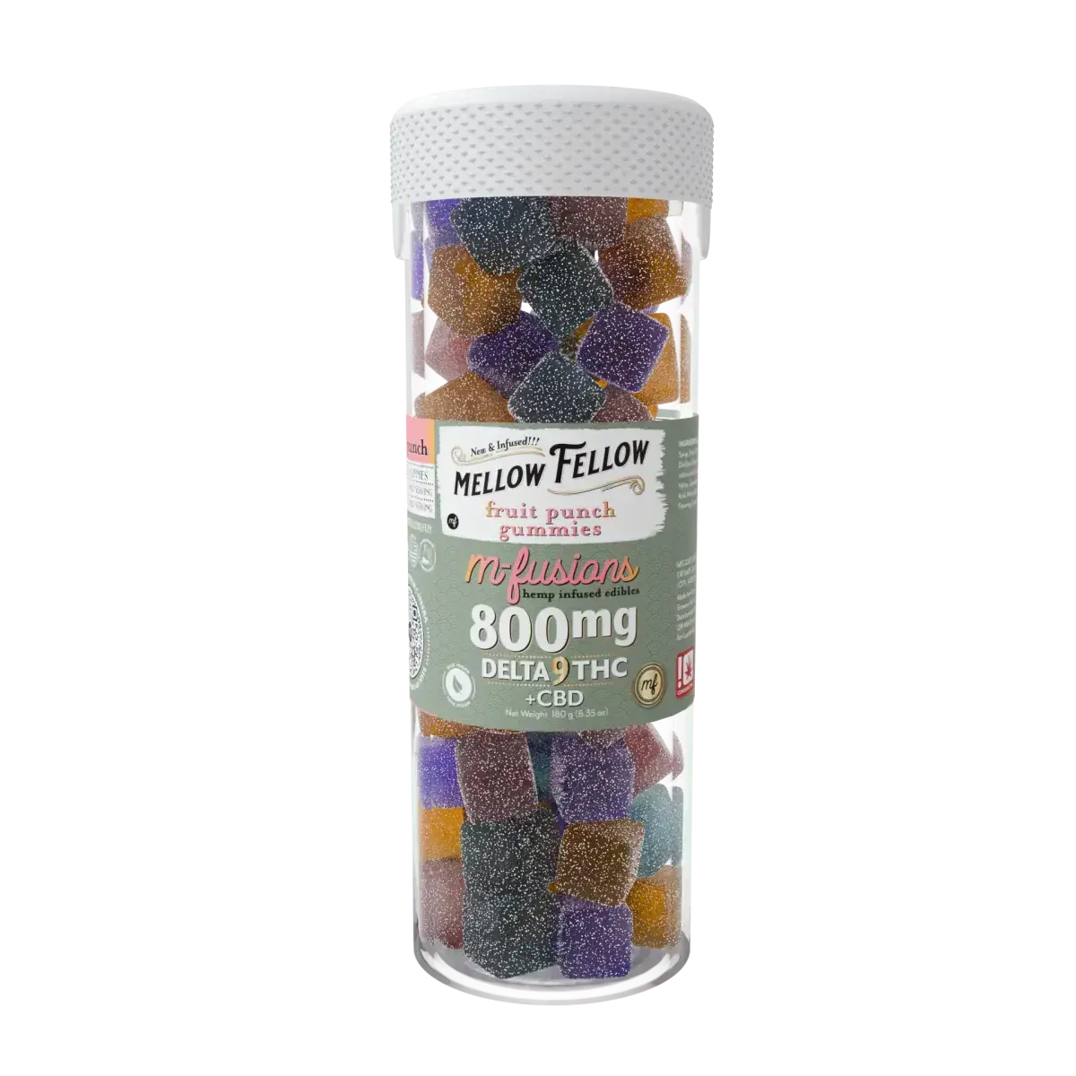 [T-1330-03] Mellow Fellow Live Resin D9 400MG 20ct Gummies (Yuzu Honeydew)