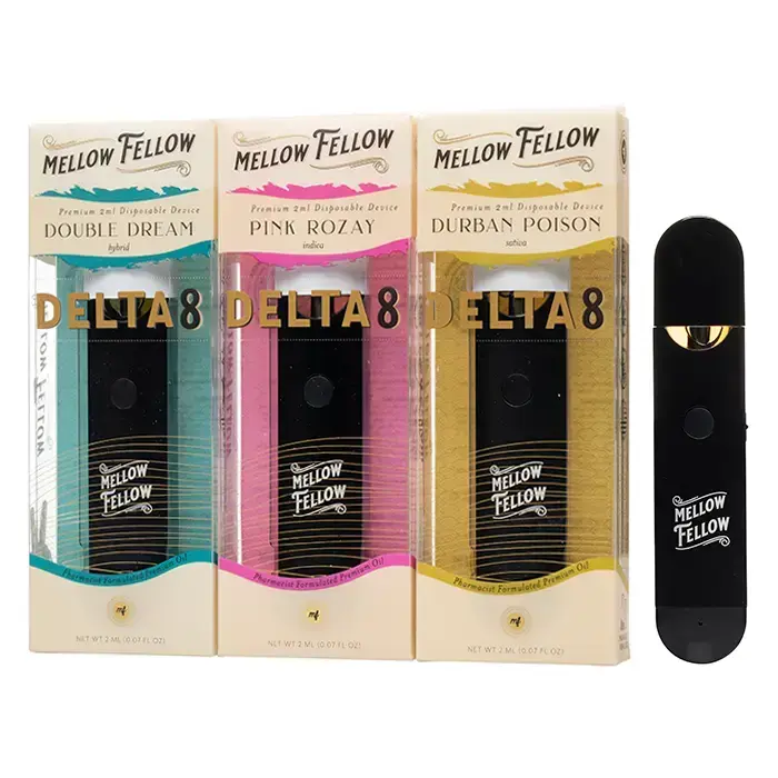 [T-1646-01] MELLOW FELLOW Pre Price Delta 8 2ML Disposable 6PK a Box (Purple Punch (Indica))