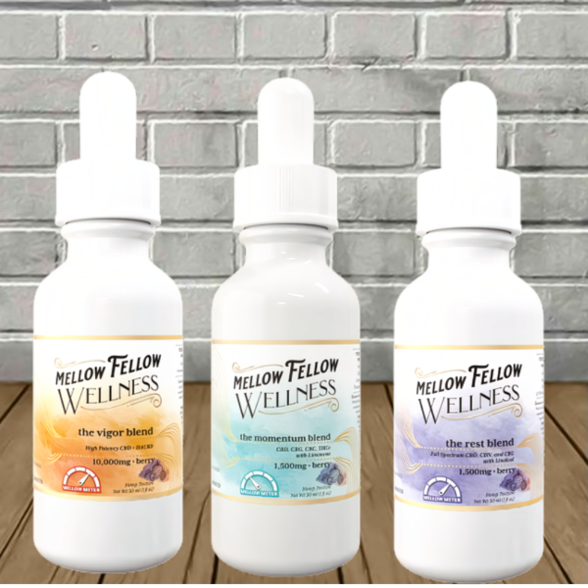 [T-1274-01] Mellow Fellow Wellness - Tinctures - 1500mg (Momentum Blend - Mint)