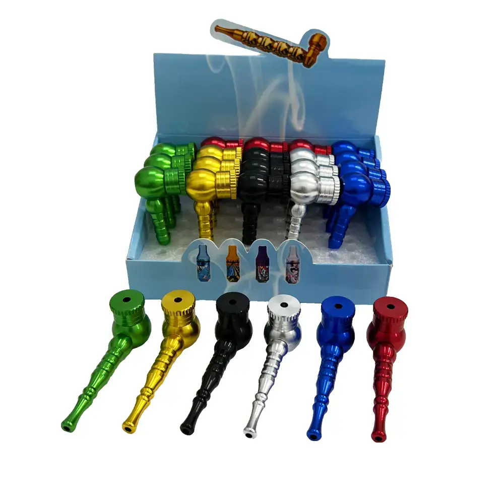 [T-1474-02] Metal Handpipe Display (HMP-002 20pcs/Display)