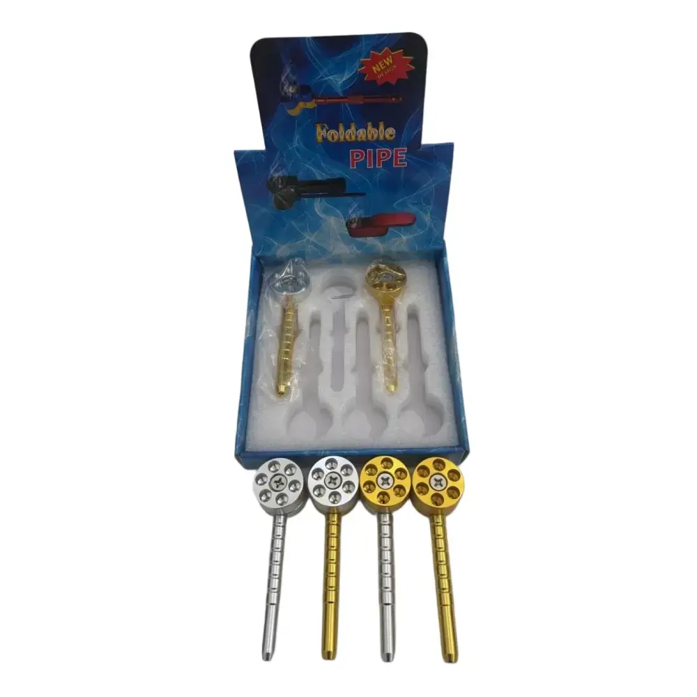 [T-1474-06] Metal Handpipe Display (HMP-007 6pcs/Display)