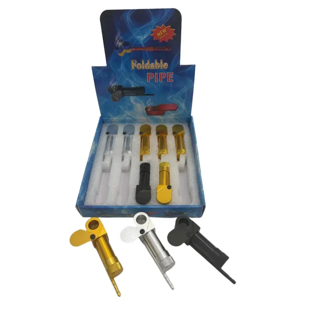 [T-1474-11] Metal Handpipe Display (HMP-012 10pcs/Display)