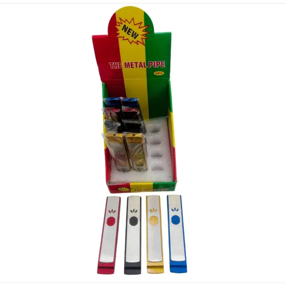 [T-1474-15] Metal Handpipe Display (HMP-016 12pcs/Display)