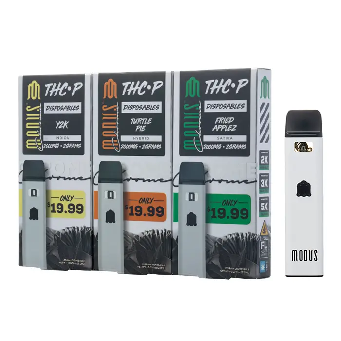 [T-1479-03] Modus Chrome THC-P Disposable $19.99 5ct (Turtle Pie (Hybrid))