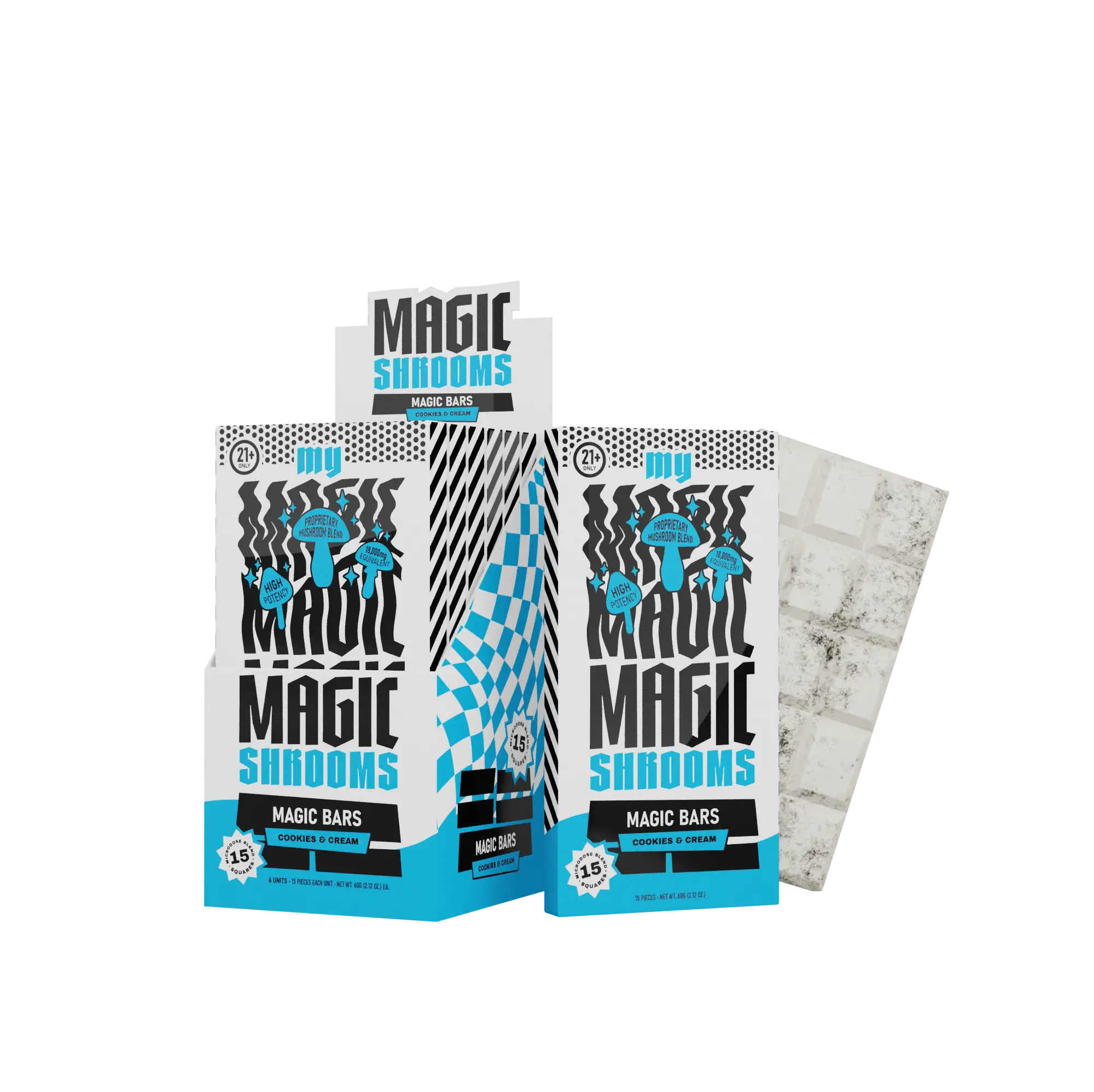 [Q-4361-02] MY MAGIC MUSHROOM CHOCOLATE 6 PER BOX (Cookies & Cream)