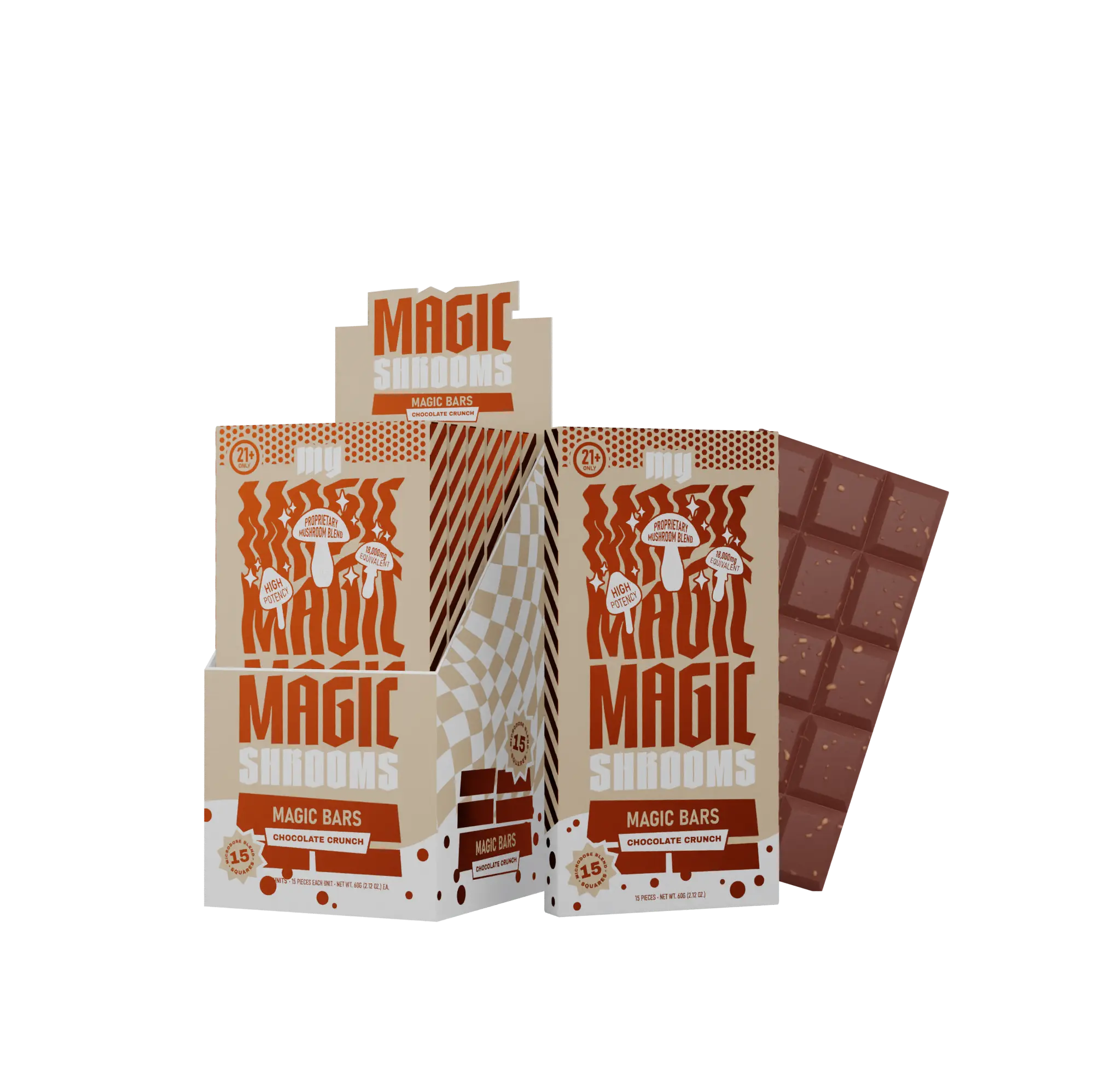 [Q-4361-01] MY MAGIC MUSHROOM CHOCOLATE 6 PER BOX (Chocolate Crunch)