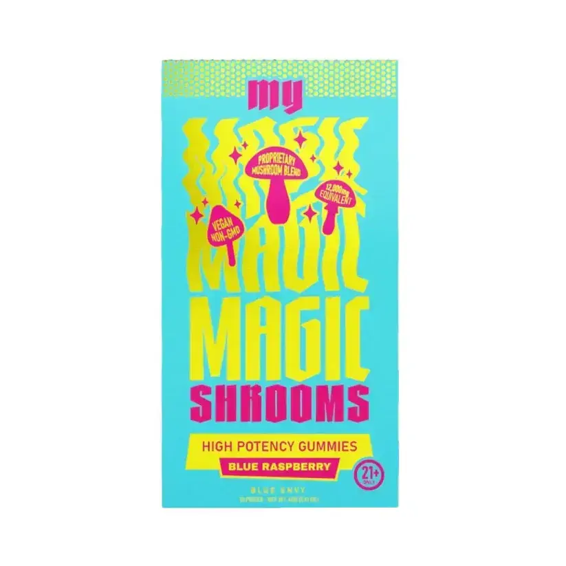 [Q-4380-01] MY MAGIC MUSHROOM GUMMIES 10PC 6PK Display (Blue Rasberry)