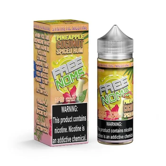 [Q-2927-12] NOM FREENOM 120ML (3mg, PINEAPPLE COCONUT SPICED RUM)