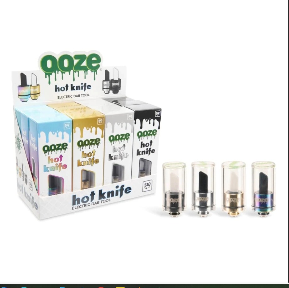 OOZE HOT KNIFE 510 THREAD ELECTRIC DAB TOOL ASSORTED POP DISPLAY - 12CT