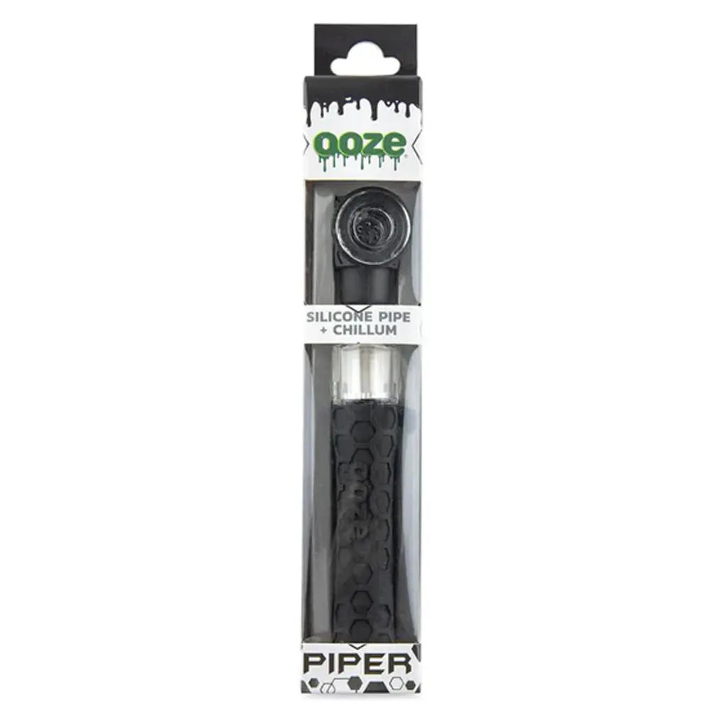 [Q-3013-04] OOZE PIPER SILICONE PIPE/CHILLUM (Black)