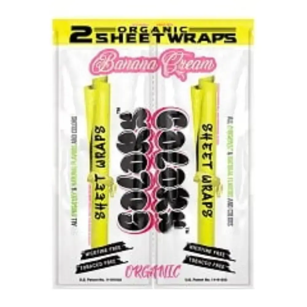 [Q-3031-02] ORGANIC COLOR SHEET WRAPS 2PK POUCH 25CT DISPLAY BOX (Banana Cream)