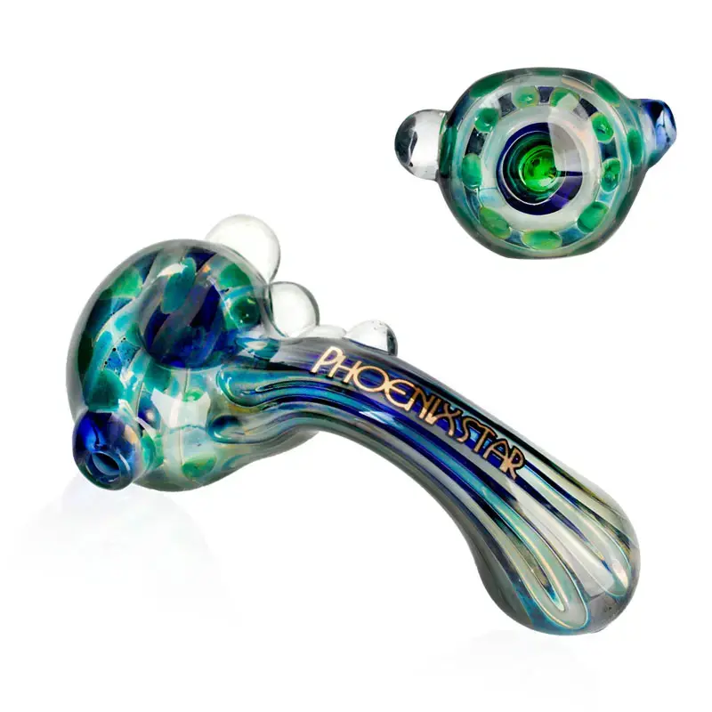 [T-1421-26] Phoenix Glass Handpipe (PGP74 4")