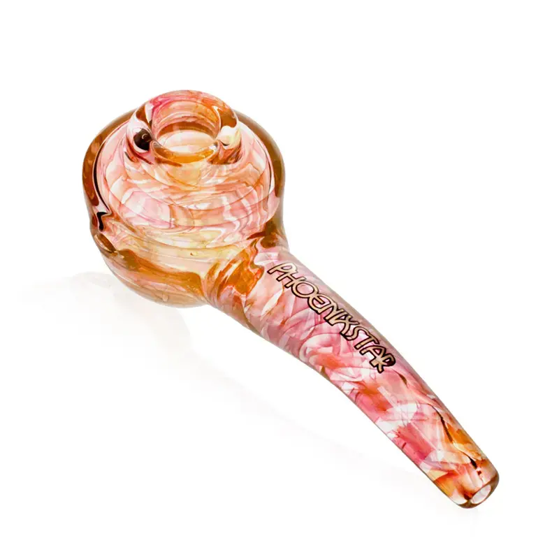 [T-1421-27] Phoenix Glass Handpipe (PGP76 4")