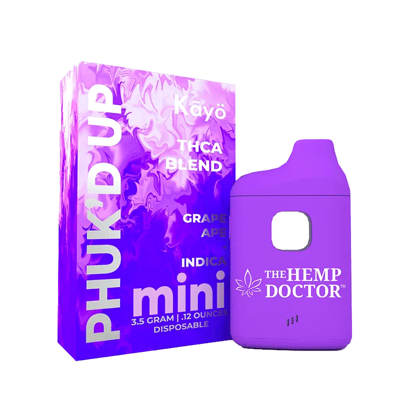 [Q-4262-02] Phuk'd Up 3.5g Disposable MINI 5PK DISPLAY (Grape Ape)