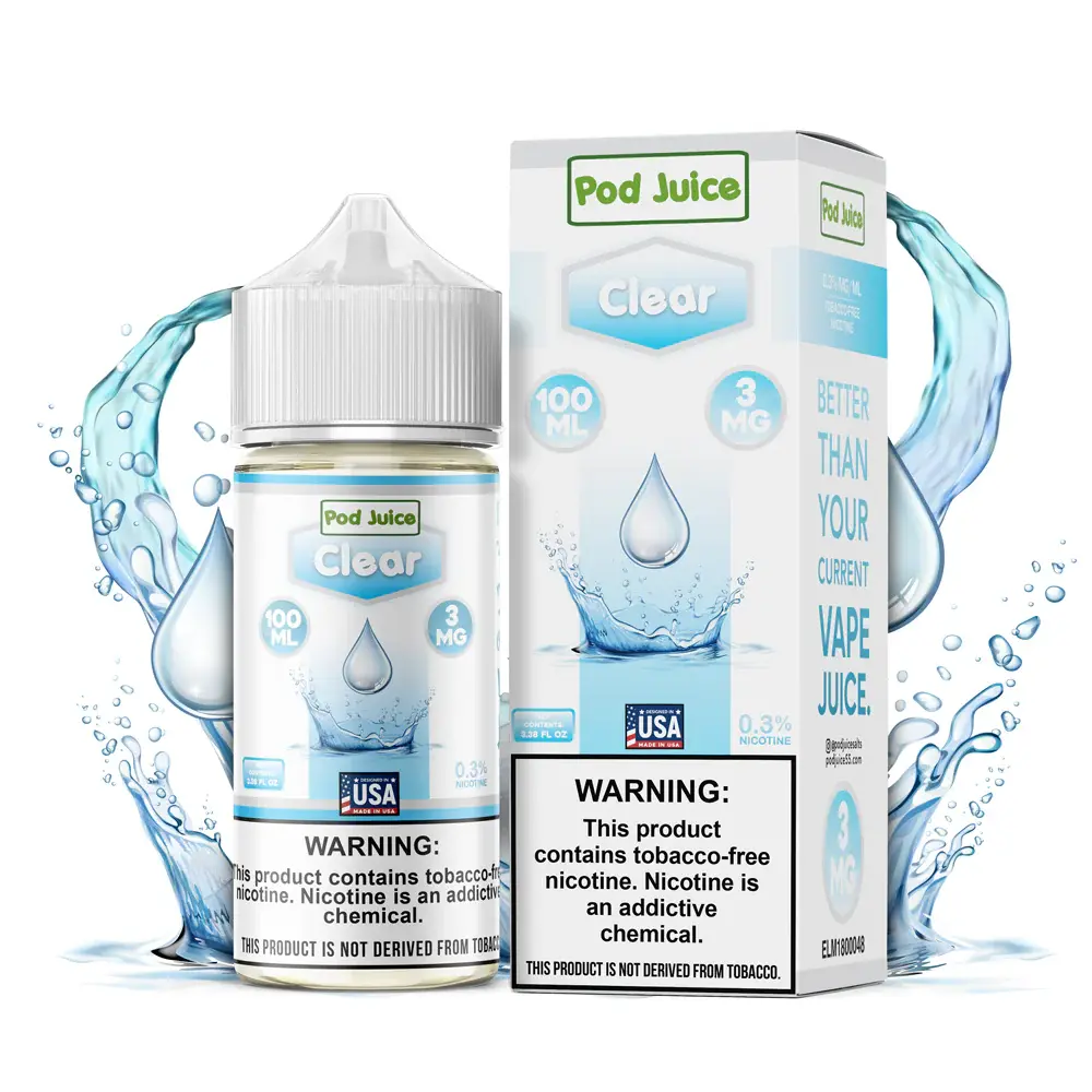 [Q-3093-25] POD JUICE 100ML (6MG, Clear)