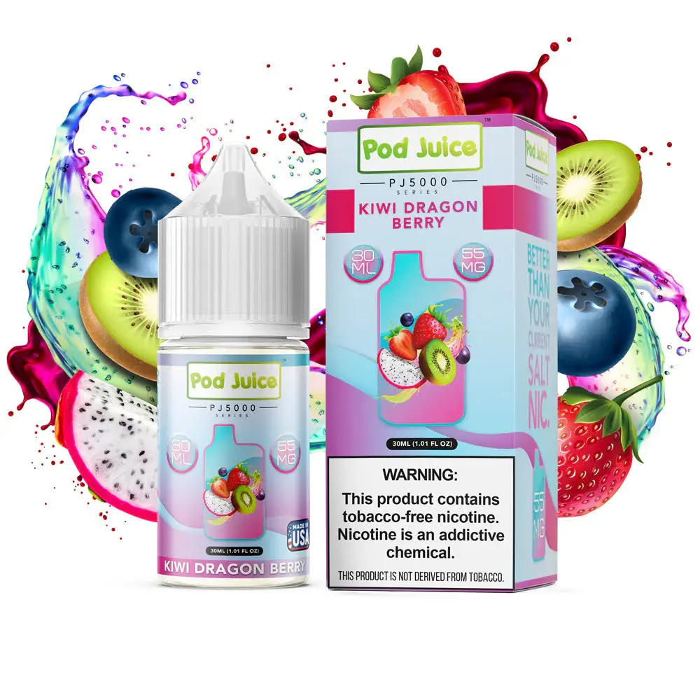 [Q-3096-02] POD JUICE PJ5000 30ML (55mg, Kiwi Dragon Berry)