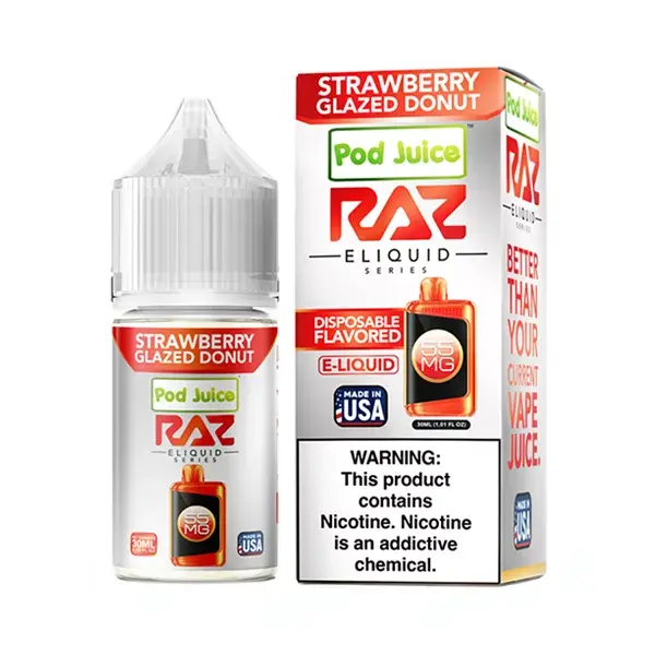 [Q-3099-08] POD JUICE X RAZ 30ML (55mg, Strawberry Glazed Donut)