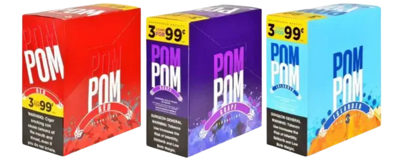 [T-1616-03] Pom Pom Cigarillos 15PK (White Grape $1.139)