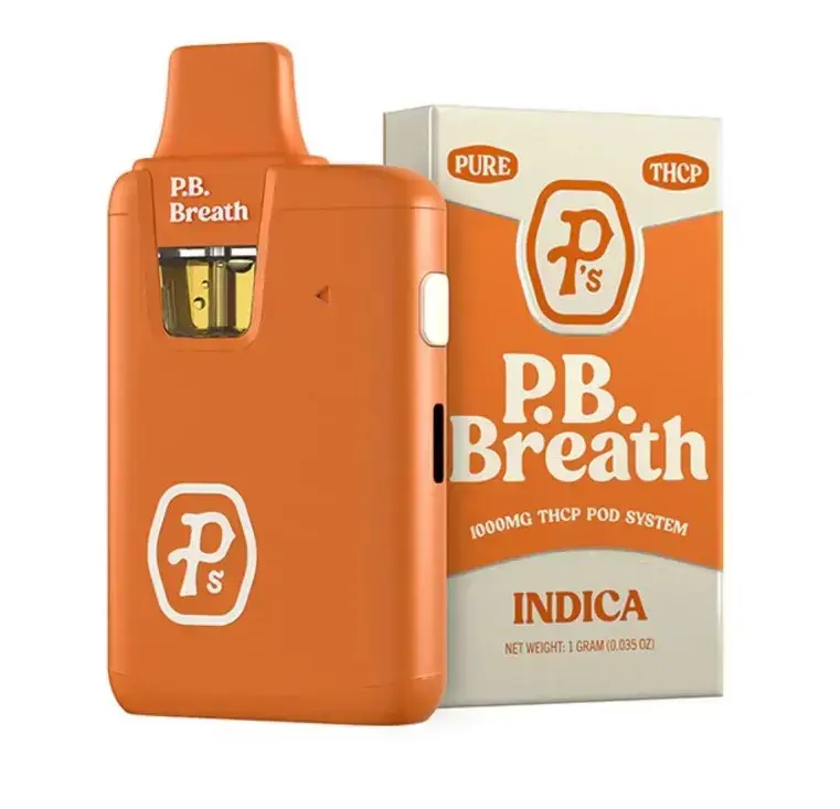[Q-4343-04] Pushin P's THC-P 1g Disposable 6pk Box (P.B. Breath Indica)
