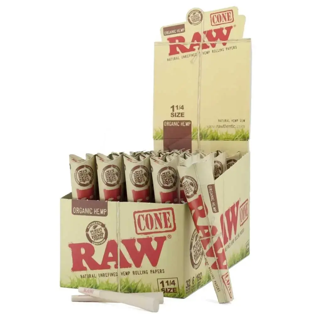 [Q-3190-05] RAW CONE PRE-ROLLES 32CT (Original 1/4 6pk)