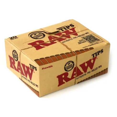 [Q-3198-03] RAW PRE-ROLLED TIPS (20CT DISPLAY 21 TIPS)