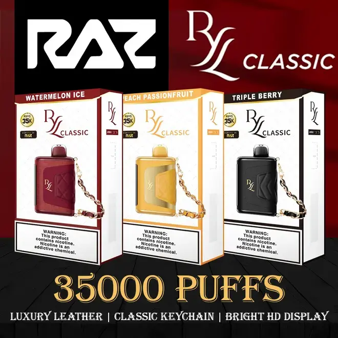[Q-4742-15] RAZ RYL CLASSIC 35K PUFF DISPO (Blue Raz Bliss)