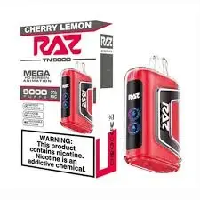 [Q-3209-21] RAZ TN9000 DISPOSABLE VAPE 5PK 12ML (Cherry Lemon)