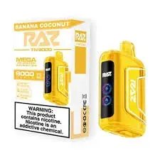 [Q-3209-31] RAZ TN9000 DISPOSABLE VAPE 5PK 12ML (Banana Coconut)