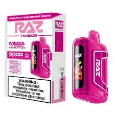 [Q-3209-05] RAZ TN9000 DISPOSABLE VAPE 5PK 12ML (Pineapple Passionfruit Guava)