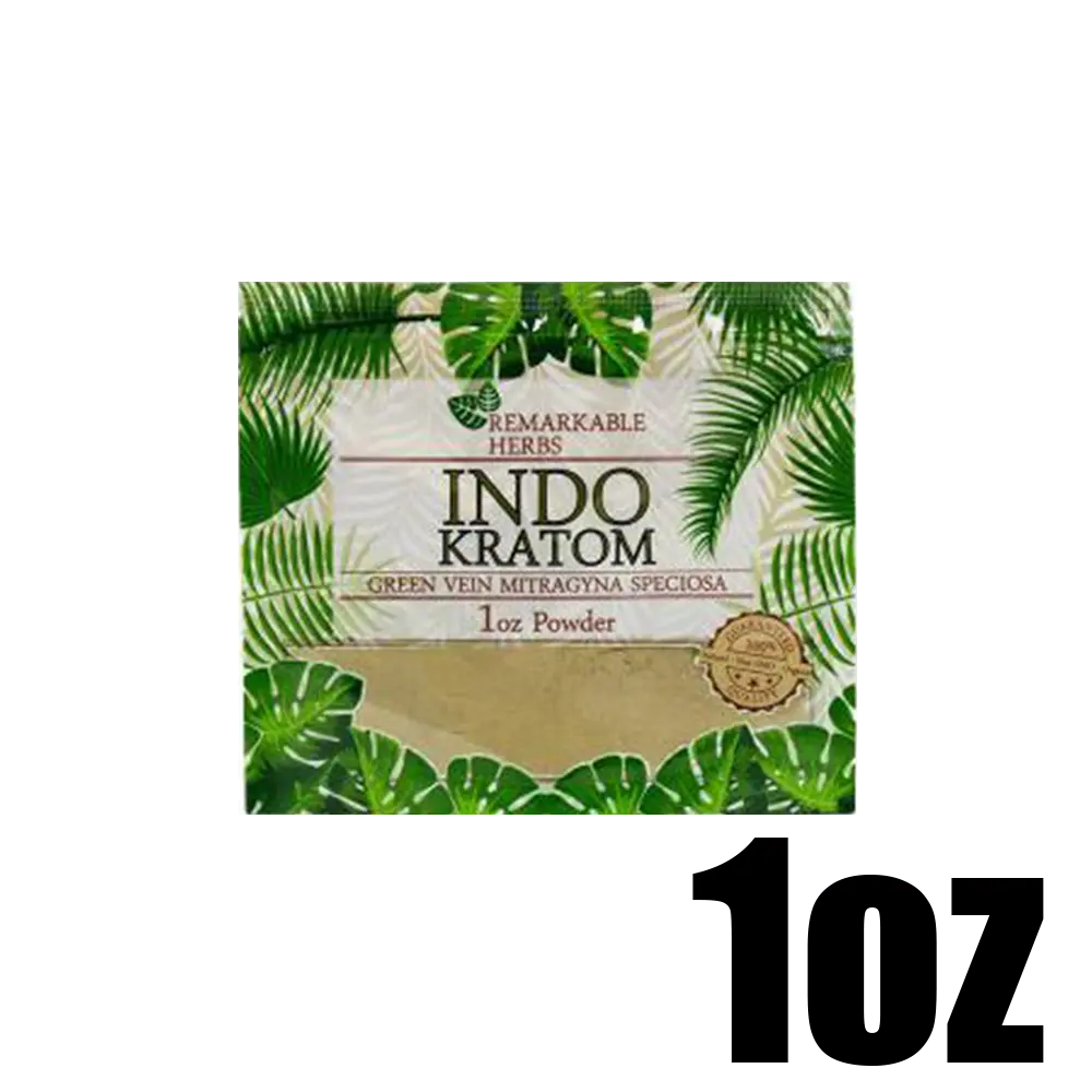 [Q-3211-06] REMARKABLE HERBS KRATOM 1OZ (Green Vein Indo)