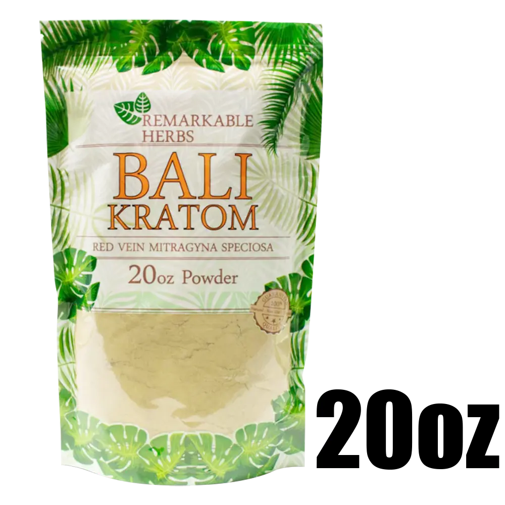[Q-3212-02] REMARKABLE HERBS KRATOM 20OZ (Red Vein Bali)