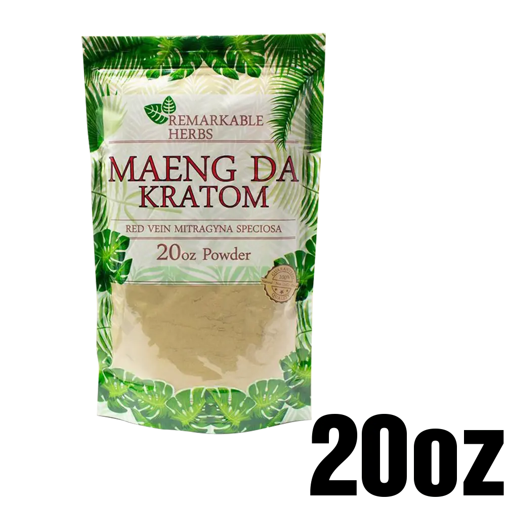 [Q-3212-05] REMARKABLE HERBS KRATOM 20OZ (Red Vein Maeng Da)