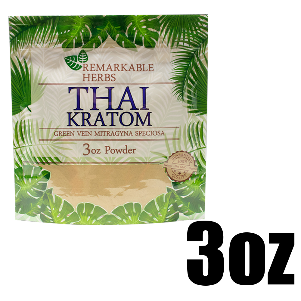 [Q-3213-02] REMARKABLE HERBS KRATOM 3OZ (Red Vein Bali)