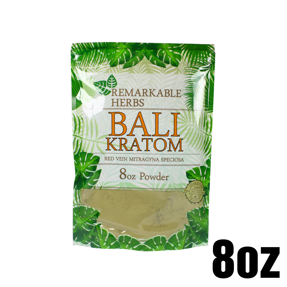 [Q-3214-01] REMARKABLE HERBS KRATOM 8OZ (Green Vein Malaysian)