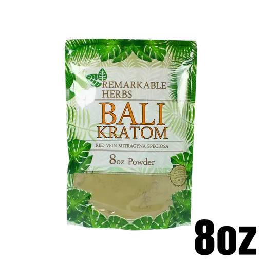 [Q-3214-01] REMARKABLE HERBS KRATOM 8OZ (Green Vein Malaysian)