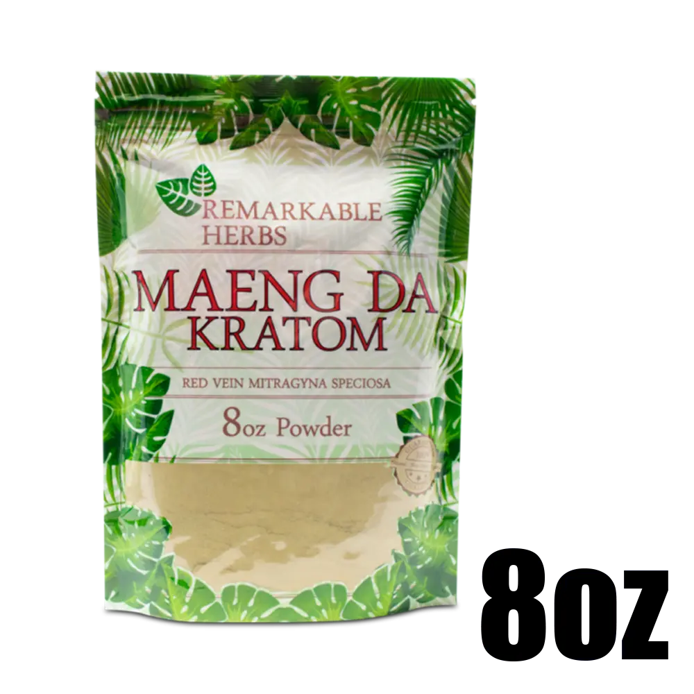 [Q-3214-04] REMARKABLE HERBS KRATOM 8OZ (Red Vein Maeng Da)