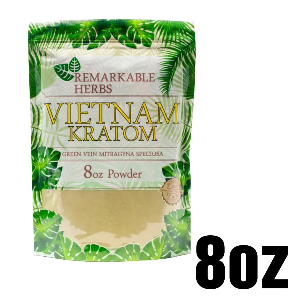[Q-3214-05] REMARKABLE HERBS KRATOM 8OZ (Green Vein Vietnam)
