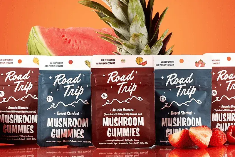 [T-1337-07] Road Trip Desert Stardust Mushroom Gummies 10ct (Watermelon)