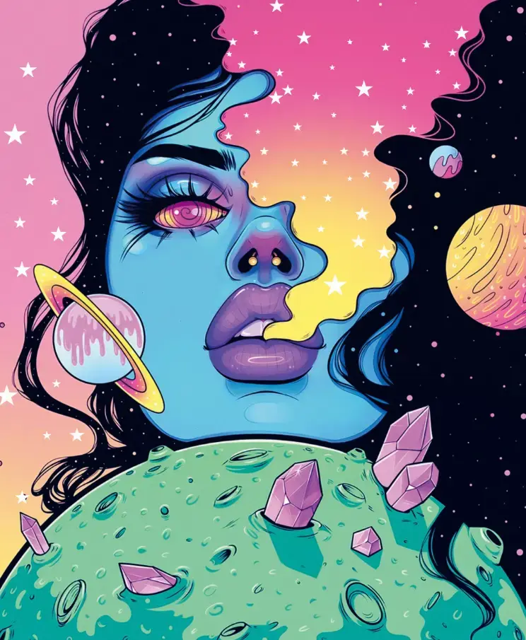 [T-1401-12] Rolling Tray18*14*1.5cm (lady Smoking)