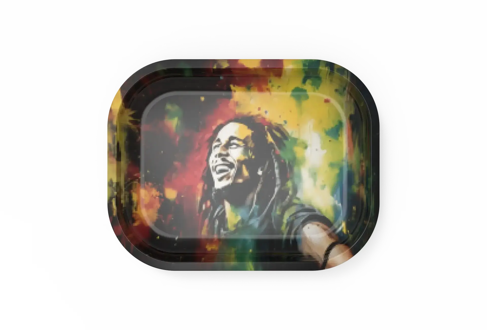 [T-1401-02] Rolling Tray18*14*1.5cm (Bob Marley 1)