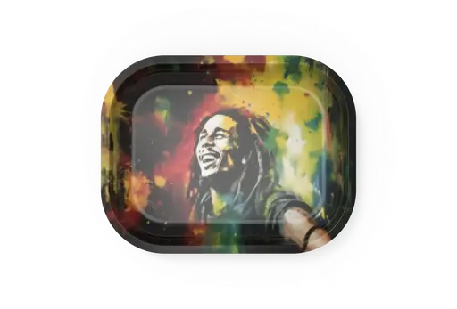 [T-1401-02] Rolling Tray18*14*1.5cm (Bob Marley 1)
