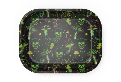 [T-1401-26] Rolling Tray18*14*1.5cm (Mushroom Skull)