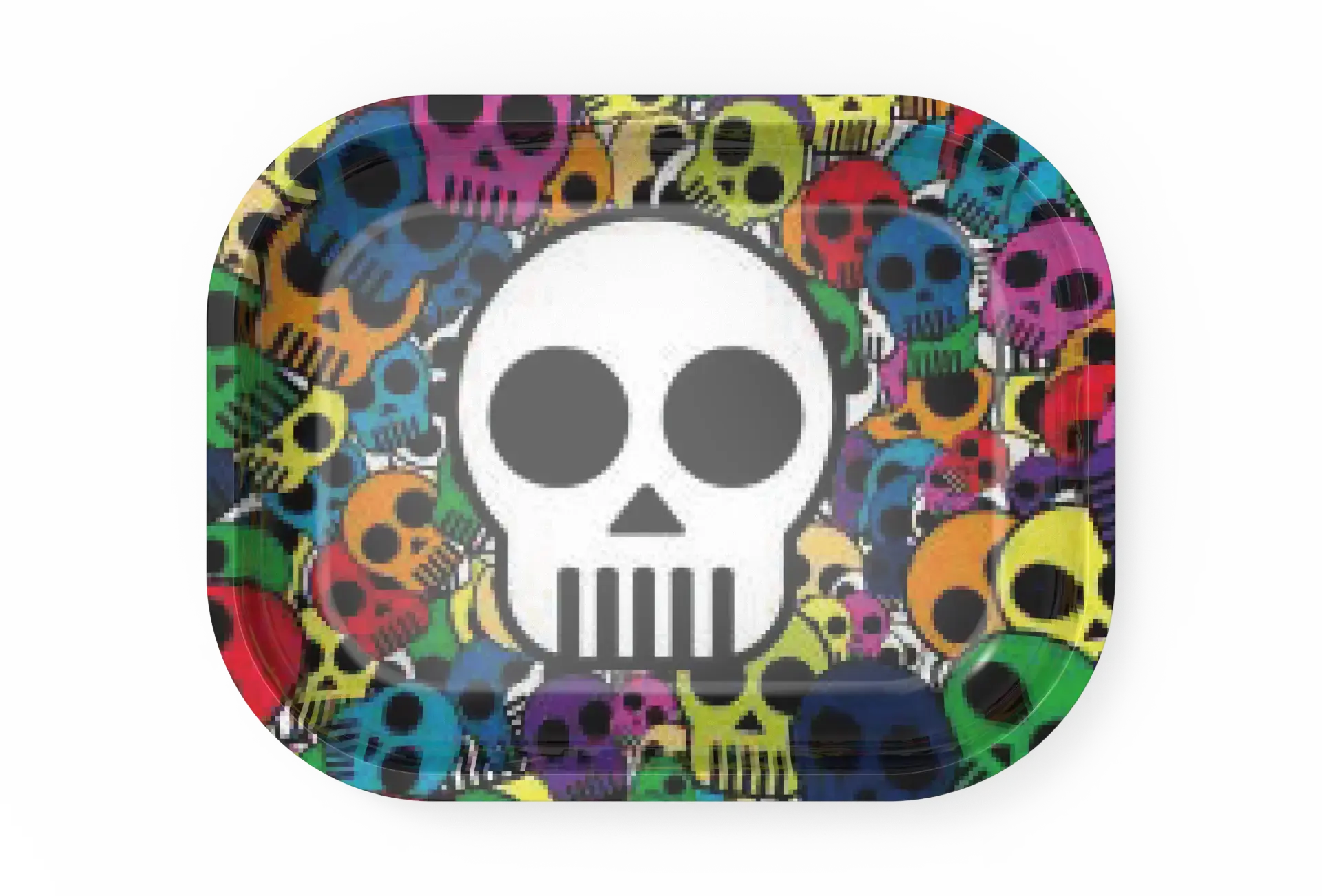 [T-1401-38] Rolling Tray18*14*1.5cm (Skulls)