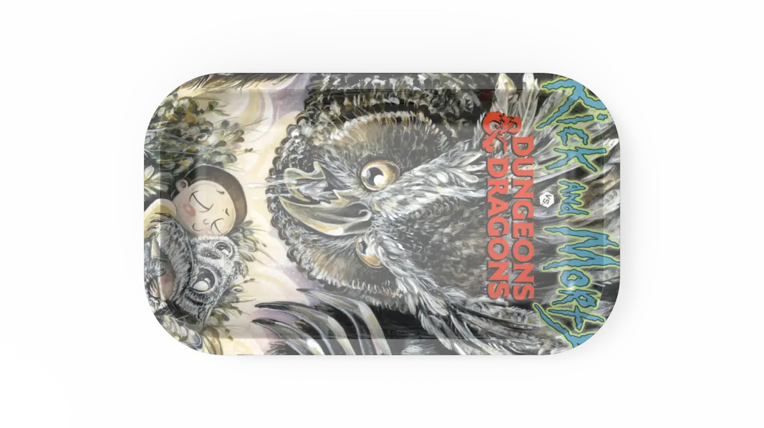 [T-1400-03] Rolling Tray 28.5*18.8*2.5cm (Rick & Morty With Owl)