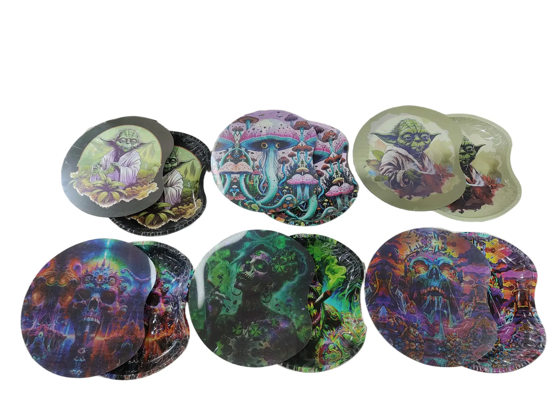 [T-1399-11] Rolling Tray With Lid 17*18cm (Skull 1)